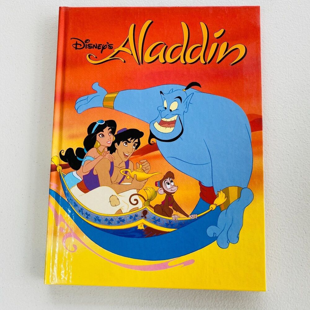 Disney's Aladdin Hard Cover Book Vintage 1993 Near Mint
